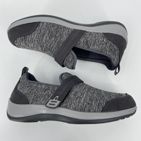 OrthoFeet Quincy Stretch Shoes Sneakers Comfort Casual Gray Women's Size 6.5 - Picture 2 of 11